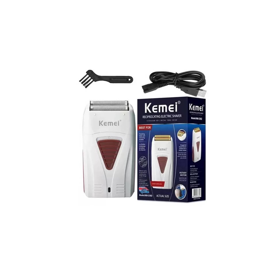 Afeitador Portátil KEMEI KM-3382 Blanco